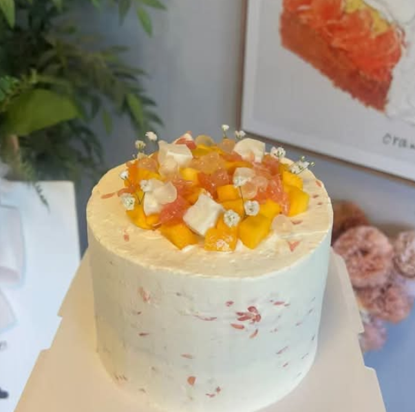 6” Chilled Mango Sago Cream with Pomelo Birthday Cake